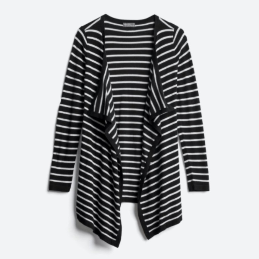 MARKET & SPRUCE Jeana Striped Elbow Patch Cardigan